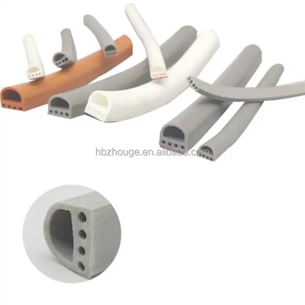 D-shaped Silicone Strips for Dustproof Insectproof Soundproof Customizable Hardness 65±5