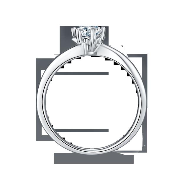 Дама 9k вокруг ювелирных изделий великолепия моды кольца серебра 7.5mm Moissanite открытых