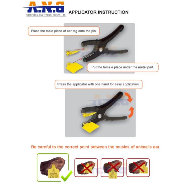 UHF RFID Animal visual Ear Tags accurate trace back information