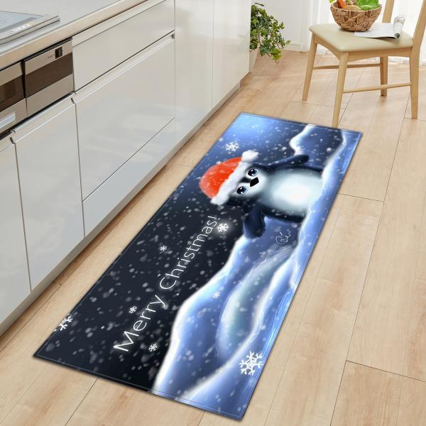 Red Bells Long Kitchen Standing Mat Nonslip Bedroom Floor Carpets
