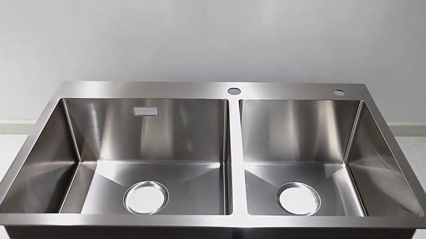 Two Bowl Drop In topmount stainless steel kitchen sink Contemporary