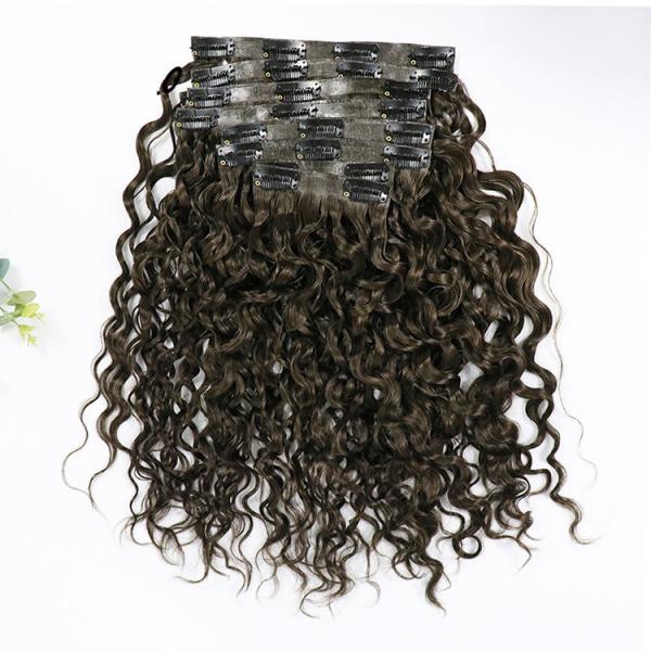 Extensões de cabelo humano de longa duração com 150% de densidade ondas profundas bob pu enrolado no cabelo perucas sem costura