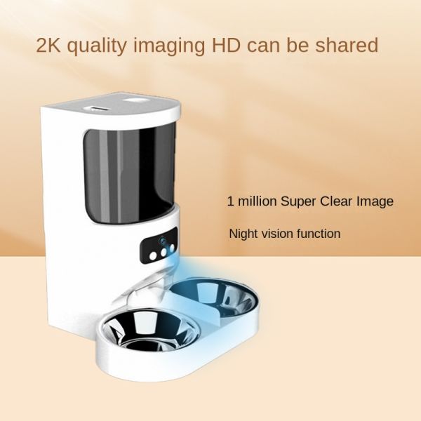 Automatic Smart Eco-Friendly Modern Pet Feeder with Camera WiFi App Control Timed Feeding for Dogs/Cats 4L Capacity Charge
