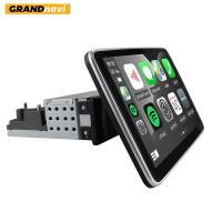 1 din 10 polegadas multimédia single din Android car stereo audio retrátil 1 din car radio carplay rotável 360o