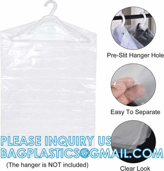 Compostable Dry Cleaning Perforated Clear biodegradable Garment/Laundry/Clothing Bags On Roll, Apparel Covers