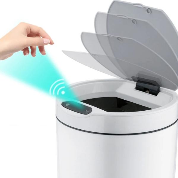 12Ltr Custom Trash Can Automatic Charging Intelligent Induction Garbage Can