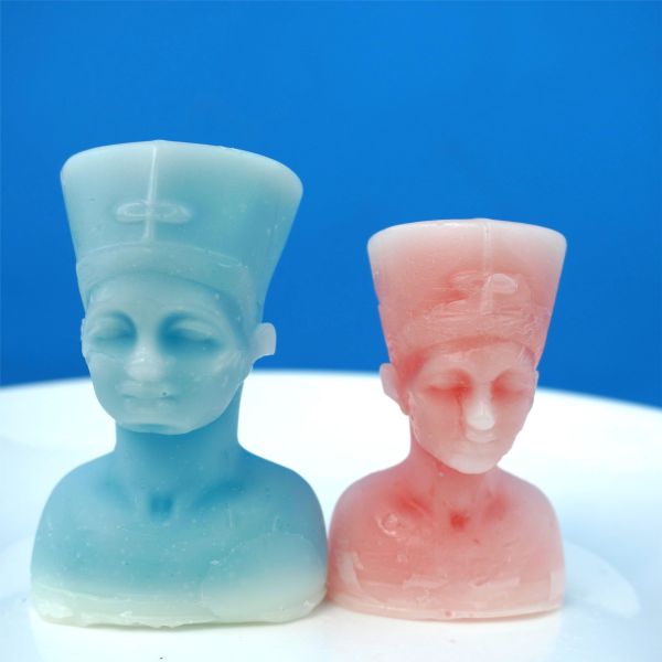 Wholesale Nefertiti Bust Shaped Wax Bottle Candy Ancient Egyptian Queen Portrait Novelty Liquid Filled Candy