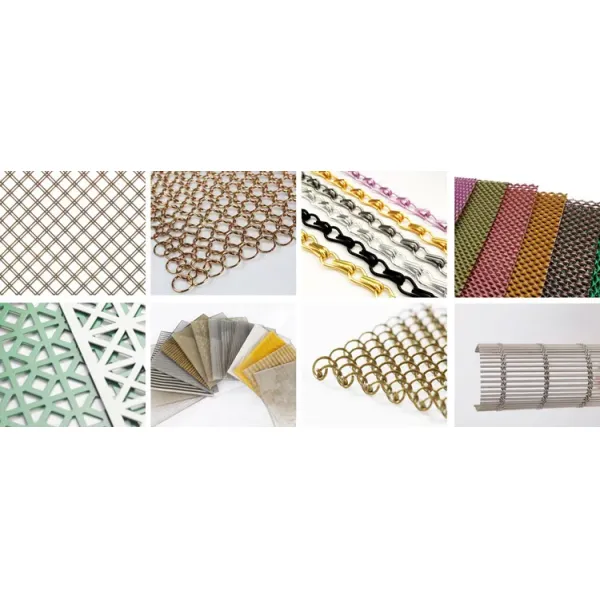 Square Hole Crimped Decorative Woven Wire Mesh For Cabinets