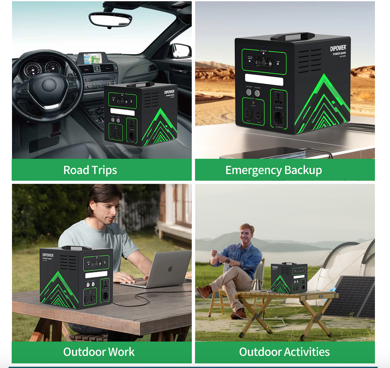 Long Cycle Life Power Station Power Bank Outdoor Camping  Waterproof Power Station