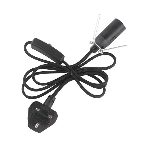 イギリス 3Pinプラグ E14 E27 塩ランプホルダー電源コード