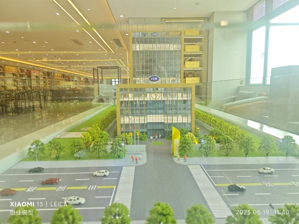 Commercial Office 1:150 Scale Model Modern With Landscaping And Road Design