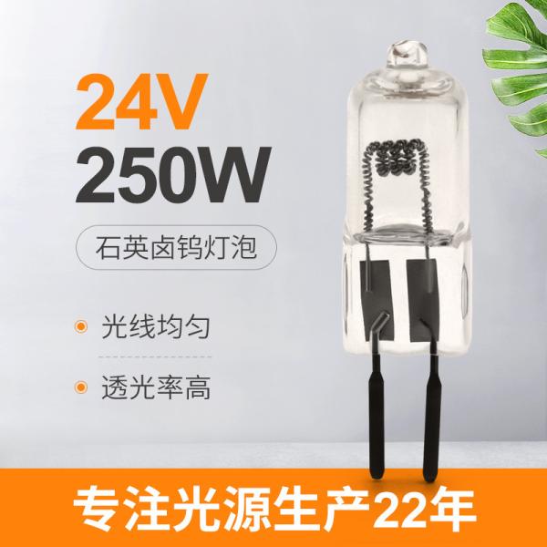 24V 250 Watt Quartz Bulb Halogen Projection Lamp Stage Lighting 50hrs GY6.35 Socket