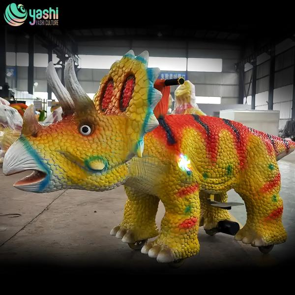 Kids Cartoon Dinosaur Electric Bumper Car for Night Market Interaction