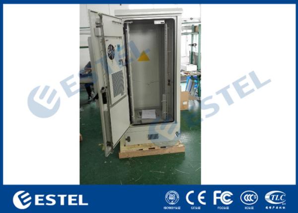 One Bay 19 Outdoor Telecom Equipment Cabinet Galvanized Steel With Heat Exchanger