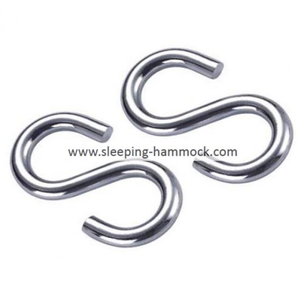 Two Pack Hammock Hanging Accessories , S Shaped Hooks Galvanized Utility 15.5 Cm