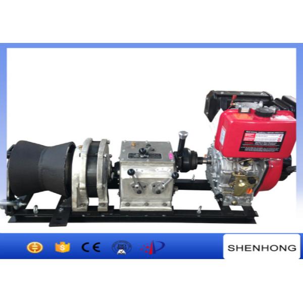 50KN Fast Speed Cable Pulling Winch Air Cooled Diesel Enginen By Shaft