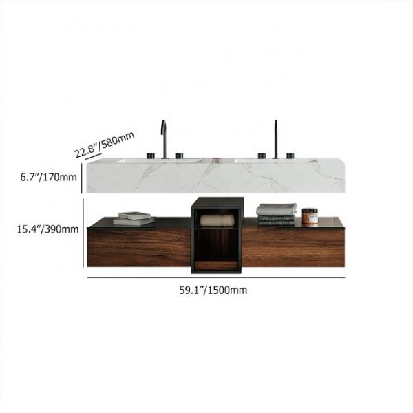 Custom LED Waterproof Bathroom Mirror Cabinet Waterproof Modern Wall Mount Vanity