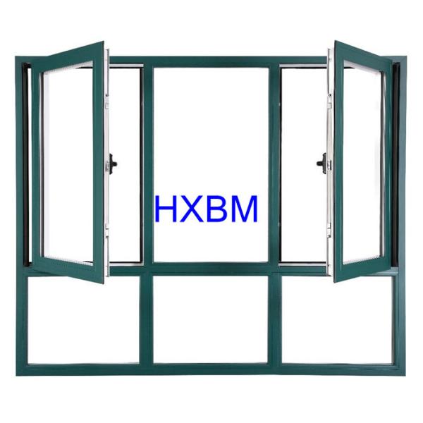 Multi - Point Lock Aluminium frame casement glass Windows Customized With grey Color Airtightness