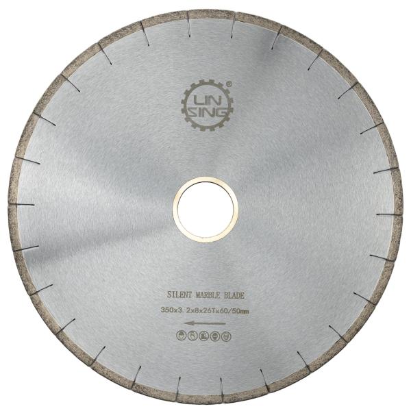 Lâmina de serra de diamante de pó metálico D350mm para corte de Dekton estilo de luxo disco de corte molhado