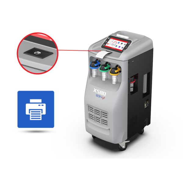18kgs Cylinder Capacity X580 R1234YF AC Recharge and Flushing Machine with Printer