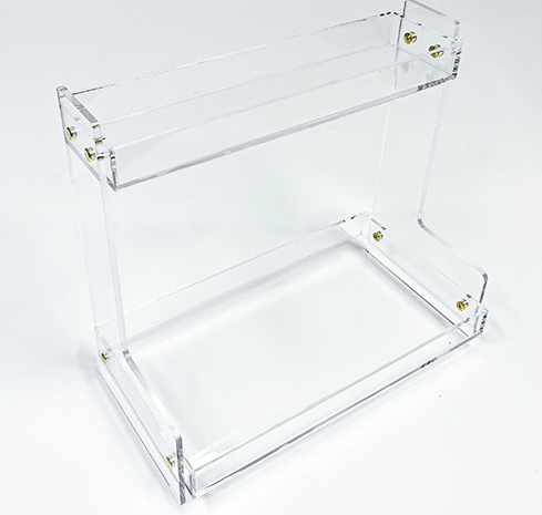 Hot Selling Premium Double-Layer Acrylic Organizer Transparent Creative Rack for Desktop Skincare Bathroom