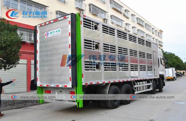 Caminhão do transporte animal das unidades de Dongfeng 8X4 120 da liga de alumínio