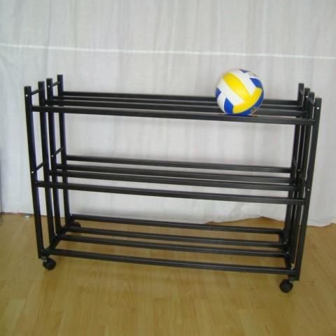 3 Tier Basketball Metal Display Steel Double 3 Tier Basketball Storage Metal Display Rack For 30 Balls