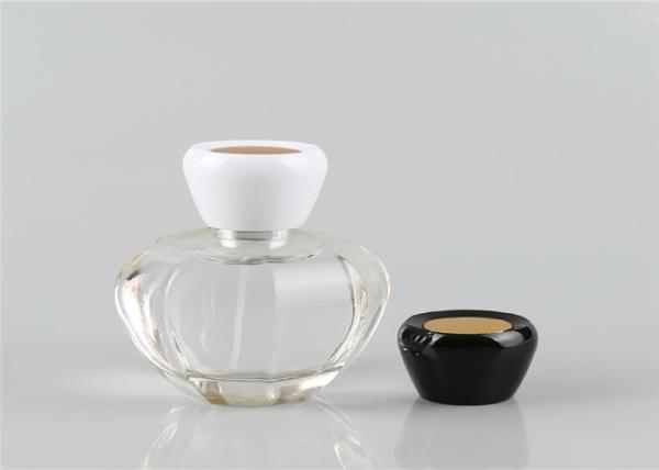 Fashion Crystal Small Glass Perfume Bottles , Clear Empty Perfume Bottles