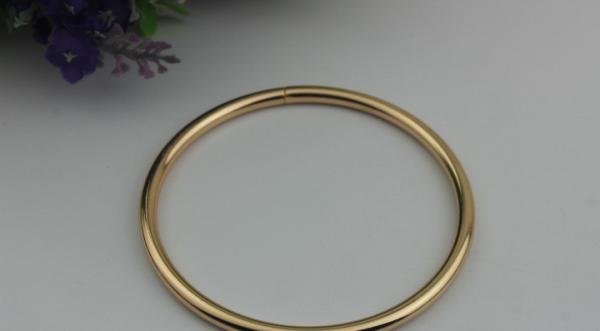 Handbag Fittings Gun Metal Color Iron Wire 75 MM Round Metal Rings Wholesale
