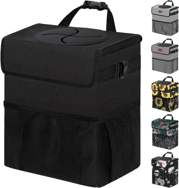 Car Trash Can For Car Cute, Car Trash Bag Bin Hanging Waterproof Automotive Car Garbage Cans Leak Proof Vehicle
