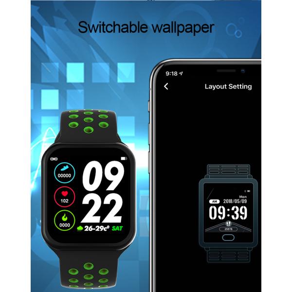 montre intelligente F9 de sport de fréquence cardiaque de forme physique de bracelet de bracelet de montre de bande du smartwatch 2109 le plus chaud