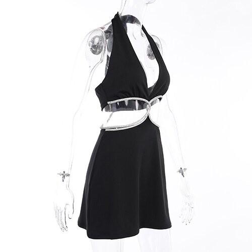 Do poliéster novo sexy maufactory V da mola da saia do OEM vestido profundo sem mangas do saco da cavidade da cintura da parte traseira da beleza