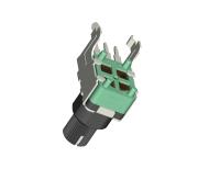 Resistor ajustable rotativo con eje redondo y eje arrugado