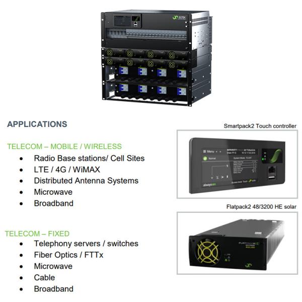 300/500A 4U Distribution Eltek Power Supply System Flatpack2 Solar Autonomous Power Core