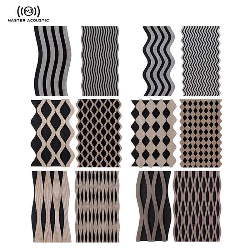 Wooden Slat Acoustic Panels B1 Wall Sound Proofing Panels NRC 0.65 - NRC 0.90