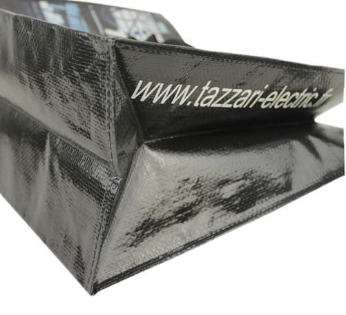 Reusable PP Woven Bags , Fabric Packaging Bags Yellow Black Polypropylene