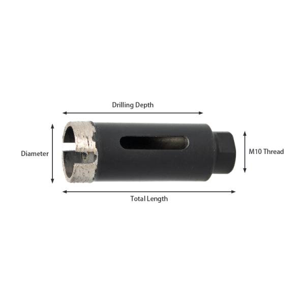 70mm Sintered Diamond Core Bit Drill Hole Saw Cutter For Stucco Cement Porcelain