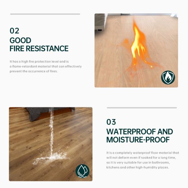 Formaldehyde E0 SPC Flooring PVC With Limestone Raw Material Superior Durability Flooring Solution for Commercial and Residential Applications