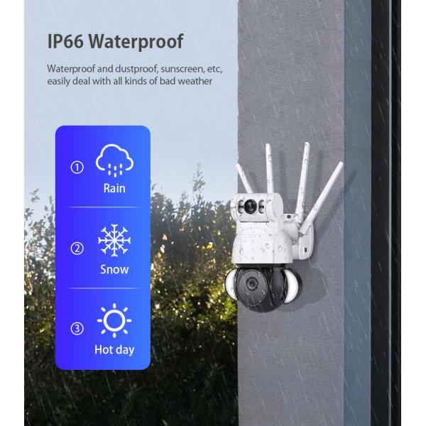 Двойная камера слежения объектива IP65 на открытом воздухе водоустойчивая с прожектором широкоформатным