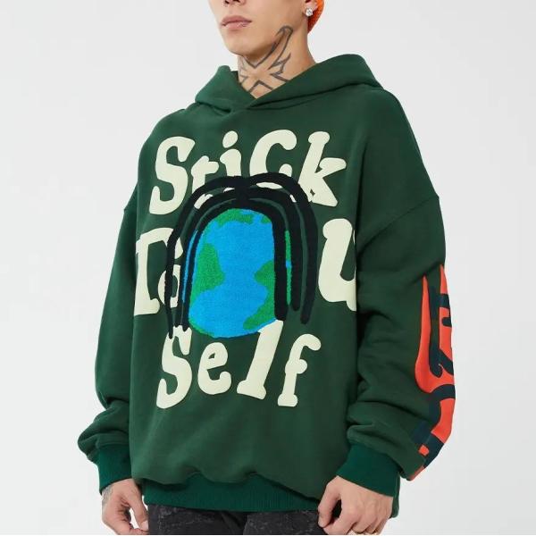 Long Sleeve Men Hoodie Gothic Casual Print Hoodie 100% Polyester