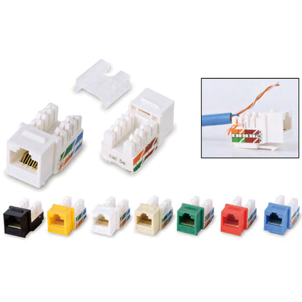 Keystone 90 градусов модуля UTP CAT5E RJ45 сети поднимает модульное домкратом