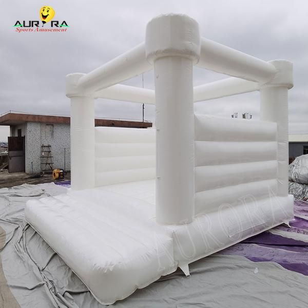 Wedding White Inflatable Bounce House Outdoor Jumping Bouncy Castle