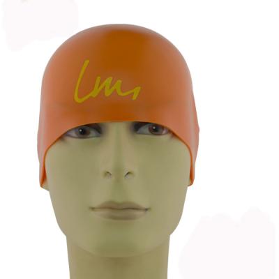 Waterproof 3D Dome Silicone Triathlon Cap For Adult Swimming Racing