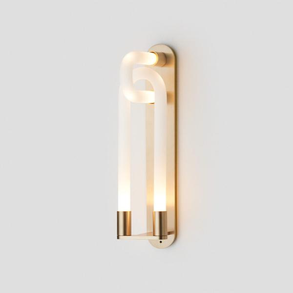 Modern Unique Design Gold Color Indoor Bedroom Bedside Lamp Luxury Art Deco LED Loopi Single Wall Sconce