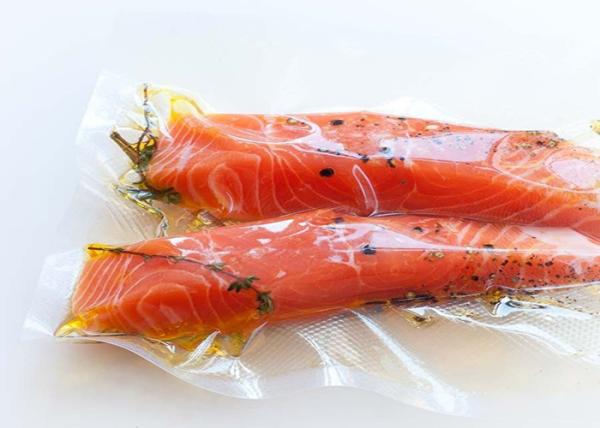 Frozen Food Grade Food Vacuum Bags Nylon Plastic 3 Side Seal With FDA Approval