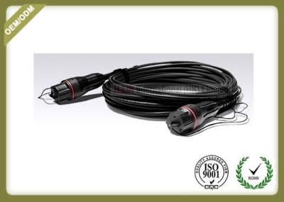 Black Color Outdoor Fiber Optic Cable FULLX LC To FULLX LC Multi Purpose 2 Cable Count