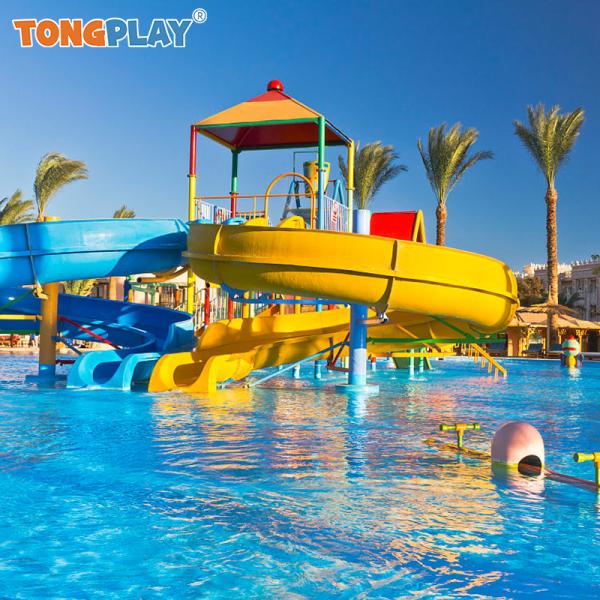 Aqua Playground Double Slide Freefall High-Speed Water Slide of Water Park Water Play Equipment