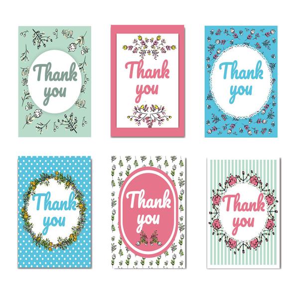Recyclable Custom Card Printing Film Lamination Classic Kraft Thank You Notes