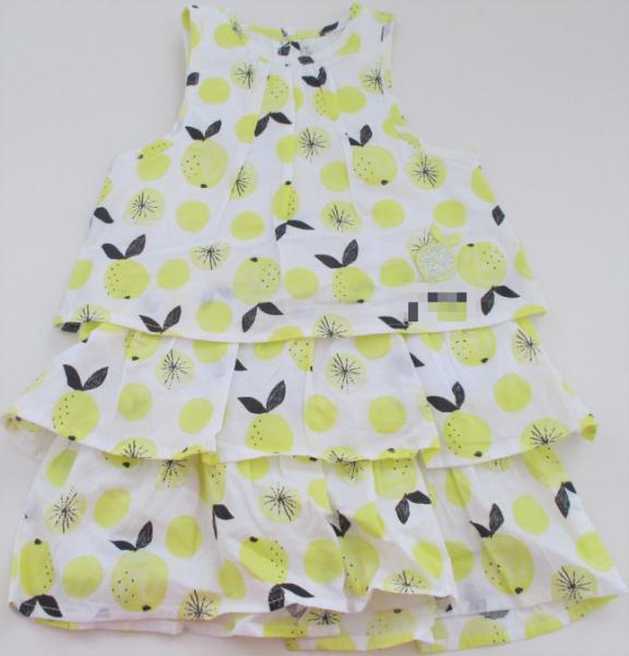 Cotton Woven Pretty Baby Girl Dresses Fruit Summer Sleeveless Dress