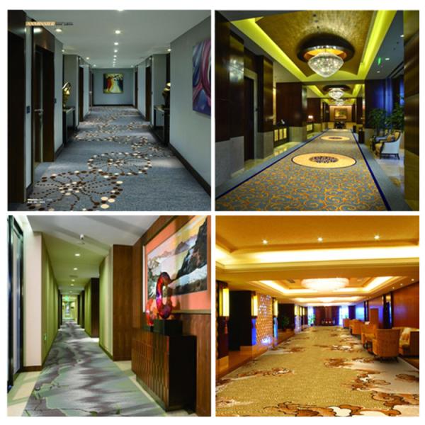 80% Wool 20% Nylon Commercial Pvc Flooring Red Clouding Moire Dragon Design
